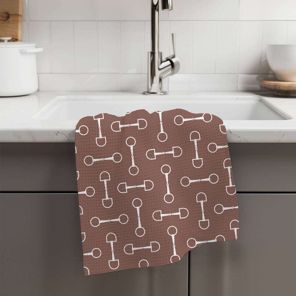 Horse Pony Equestrian Tack Kitchen Towel Waffle Gifts Farm