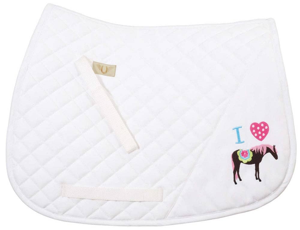 TuffRider I Heart Pony Girl Saddle Pad