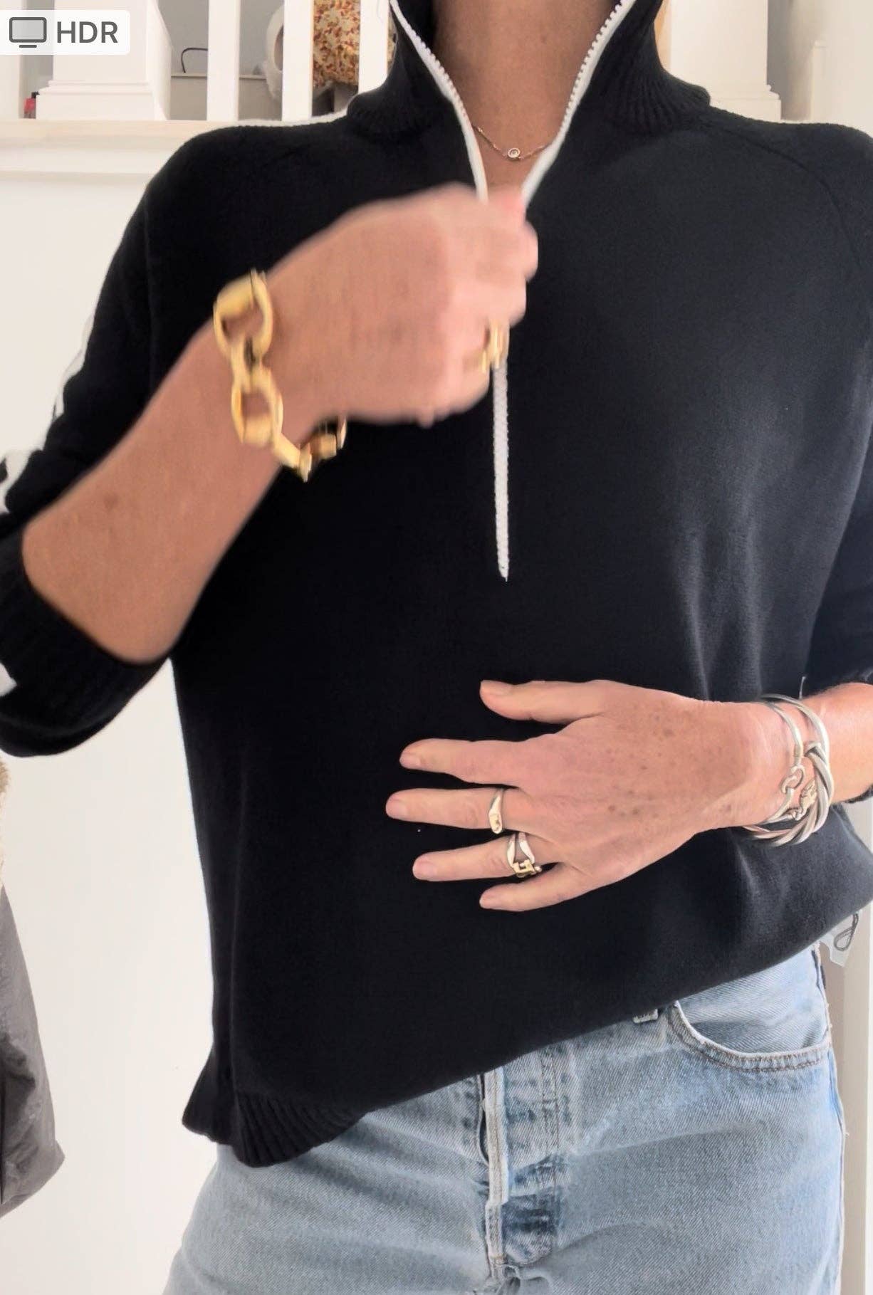 1/2 zip I'm Difficult Double Diamond Ski sweater