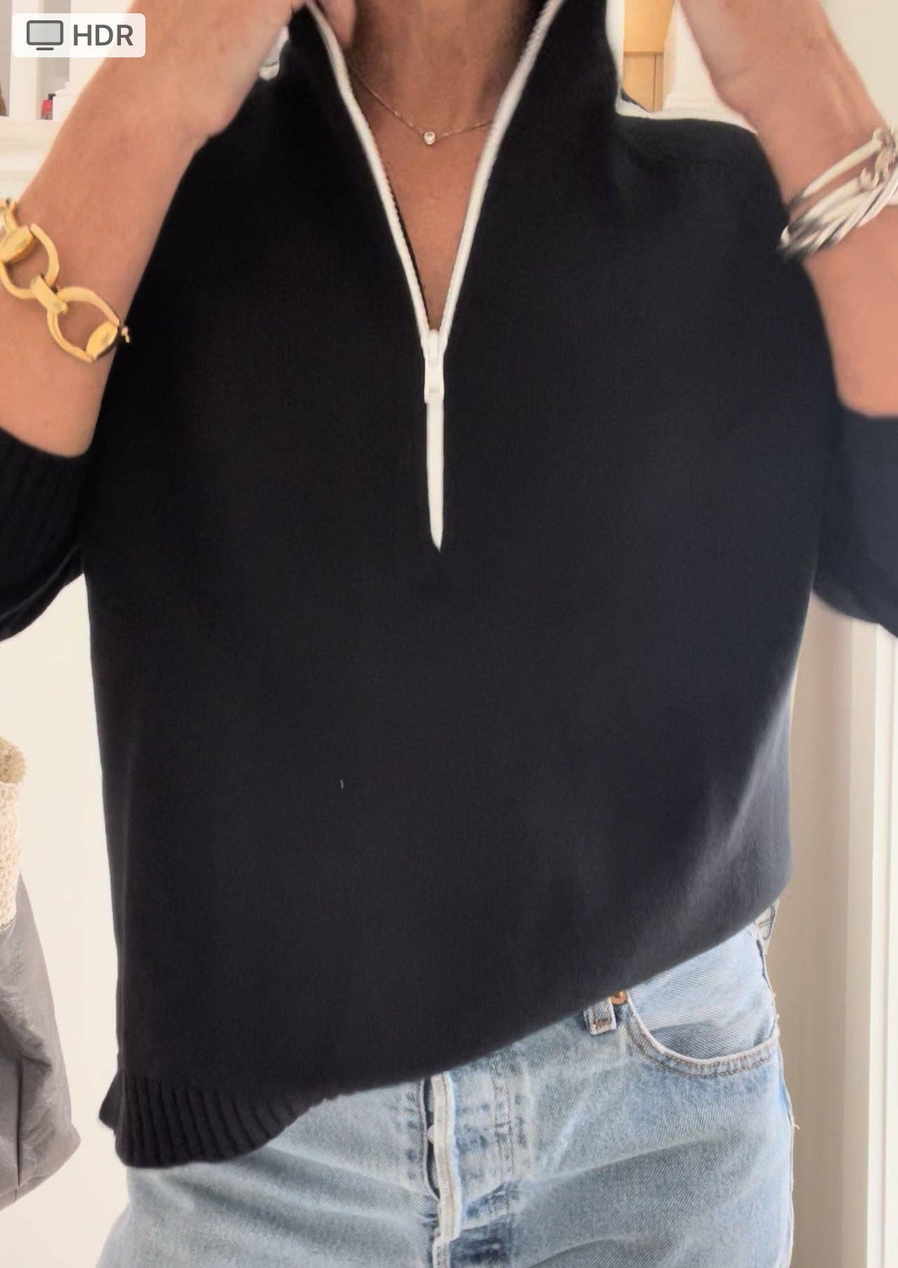 1/2 zip I'm Difficult Double Diamond Ski sweater