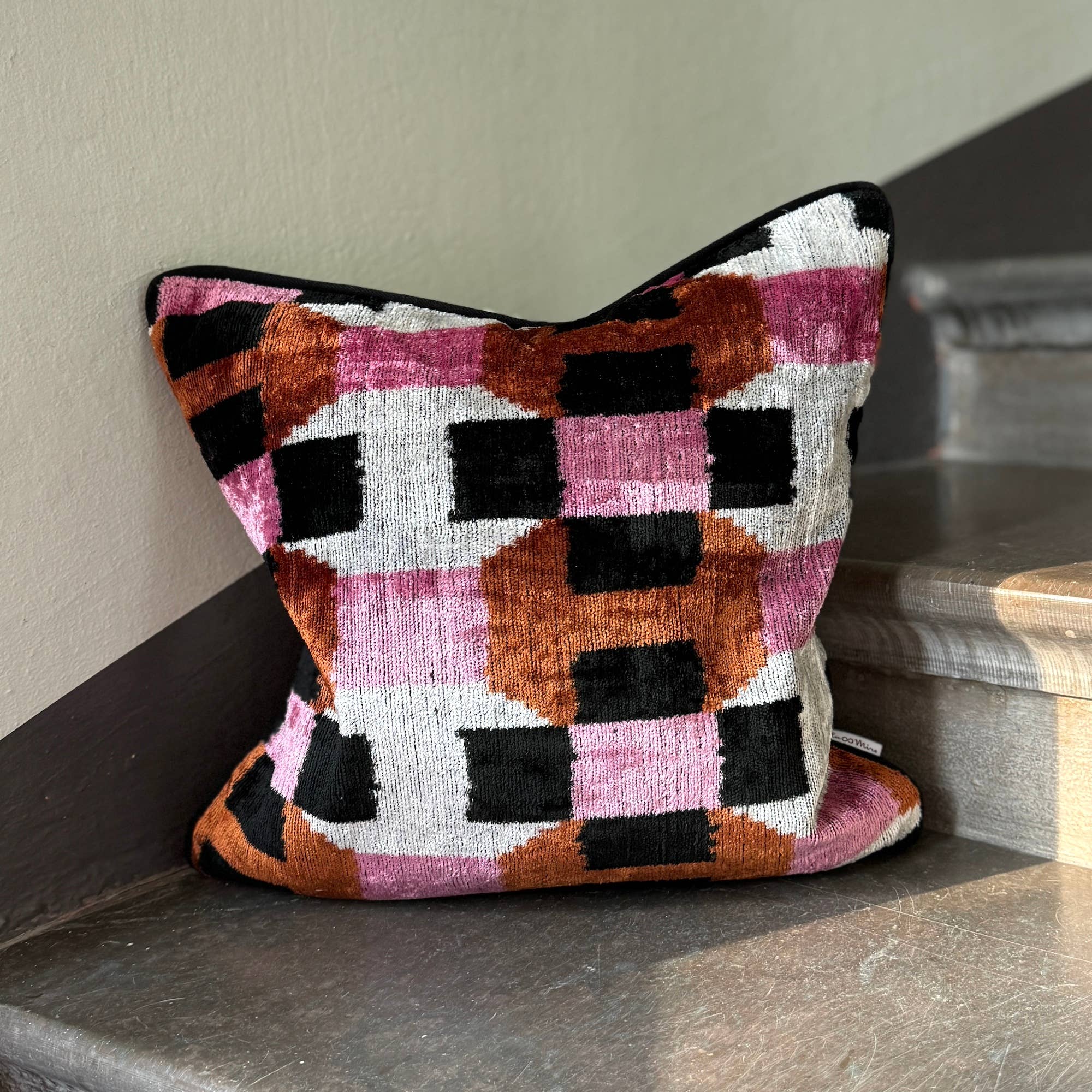 Velvet Ikat Cushion Candy | Velvet Ikat Pillow Cover