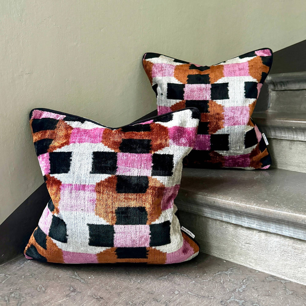 Velvet Ikat Cushion Candy | Velvet Ikat Pillow Cover