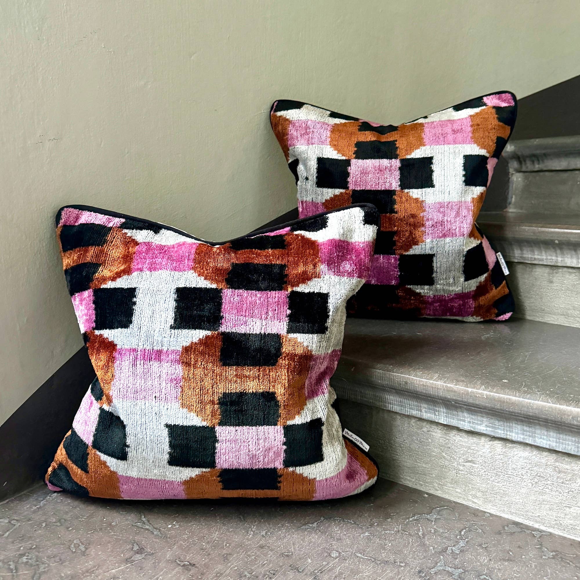 Velvet Ikat Cushion Candy | Velvet Ikat Pillow Cover