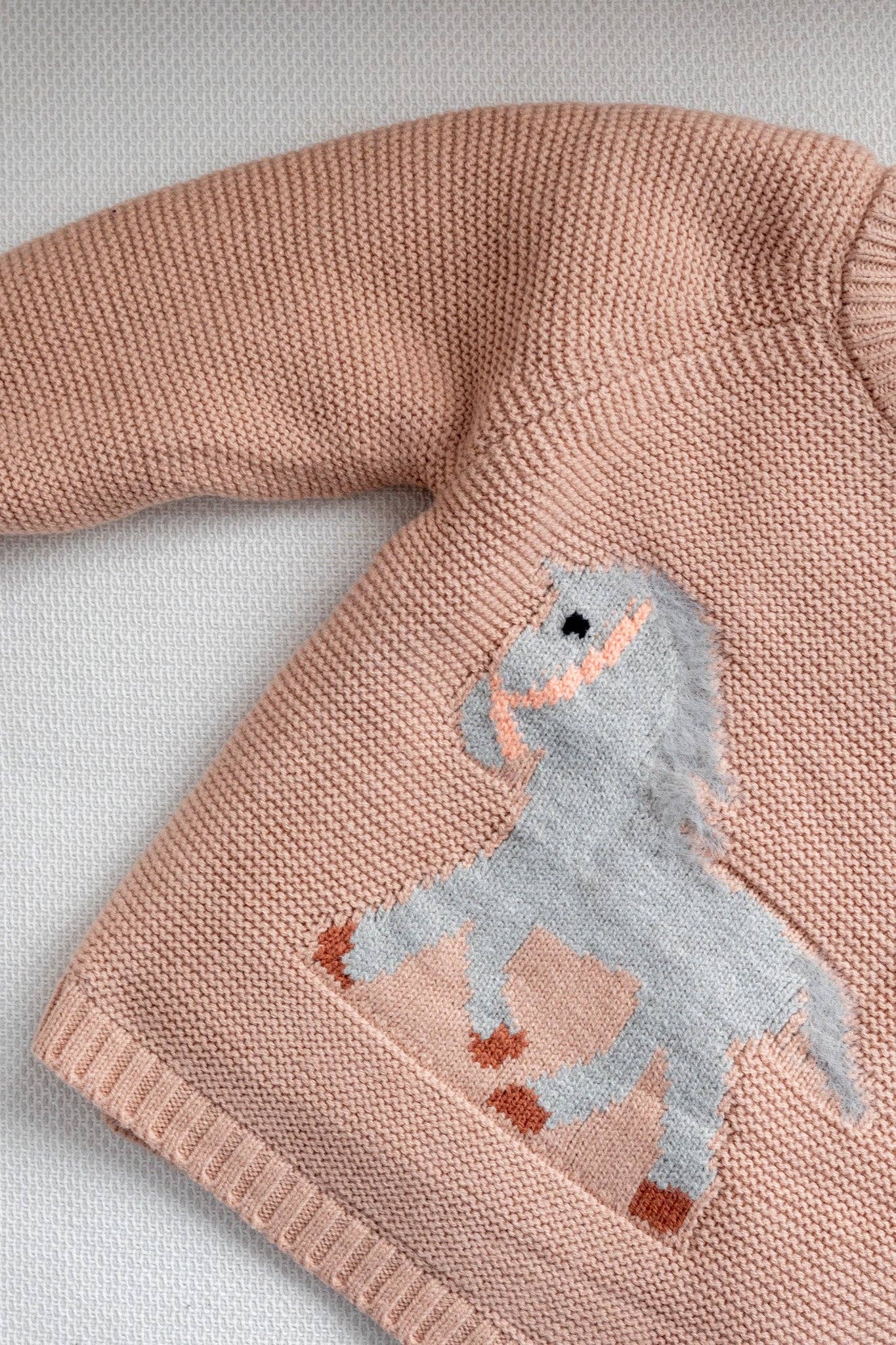 Gwenny Horse Sweater (Blush Pink)