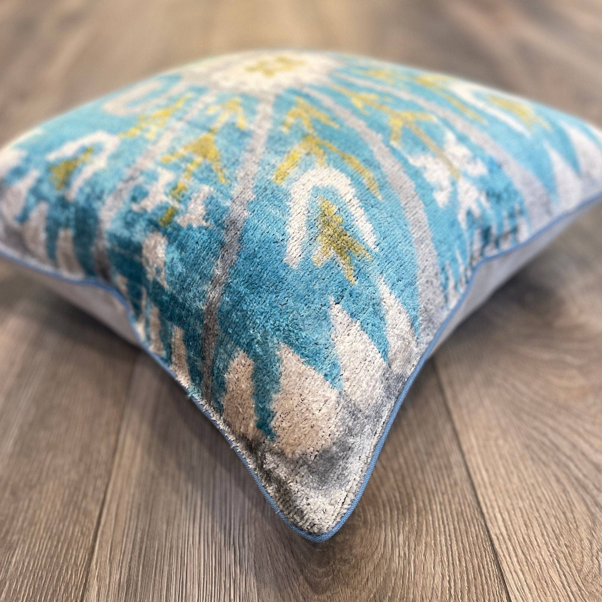 Velvet Ikat Cushion Bliss | Velvet Ikat Pillow Cover