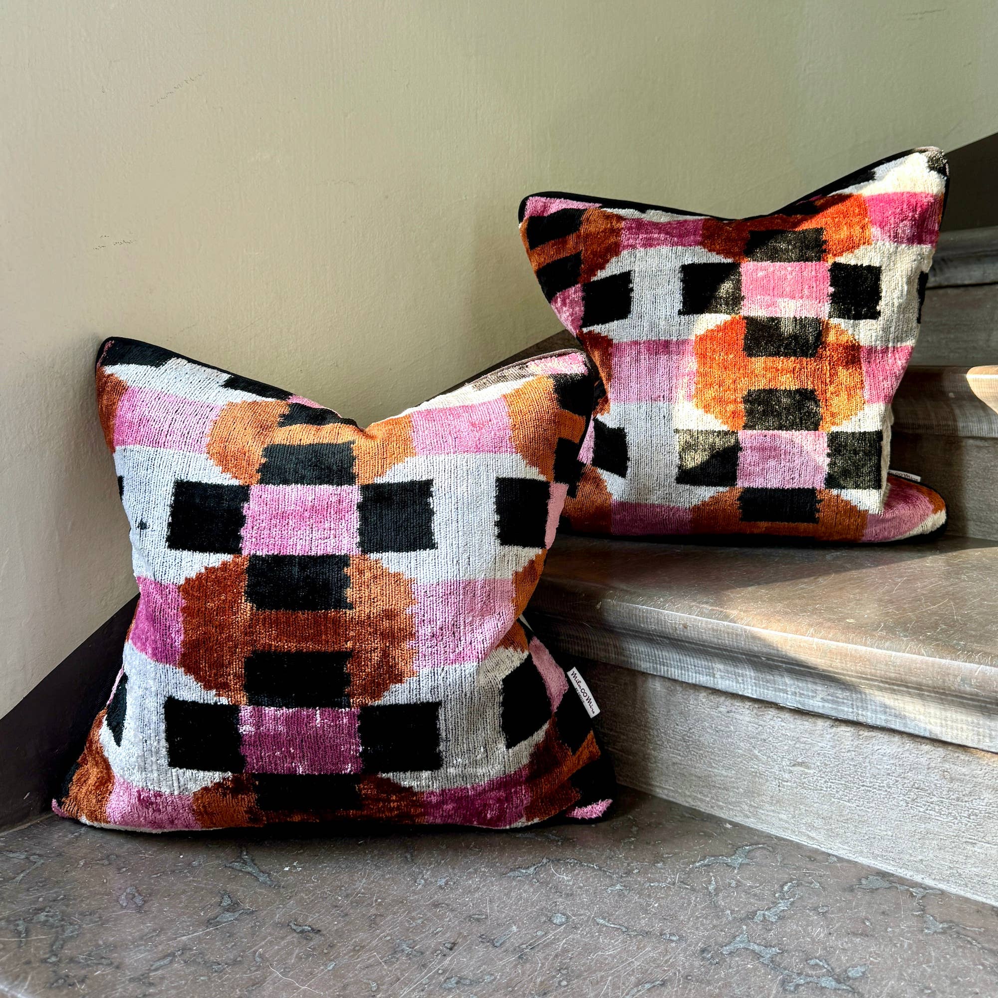 Velvet Ikat Cushion Candy | Velvet Ikat Pillow Cover
