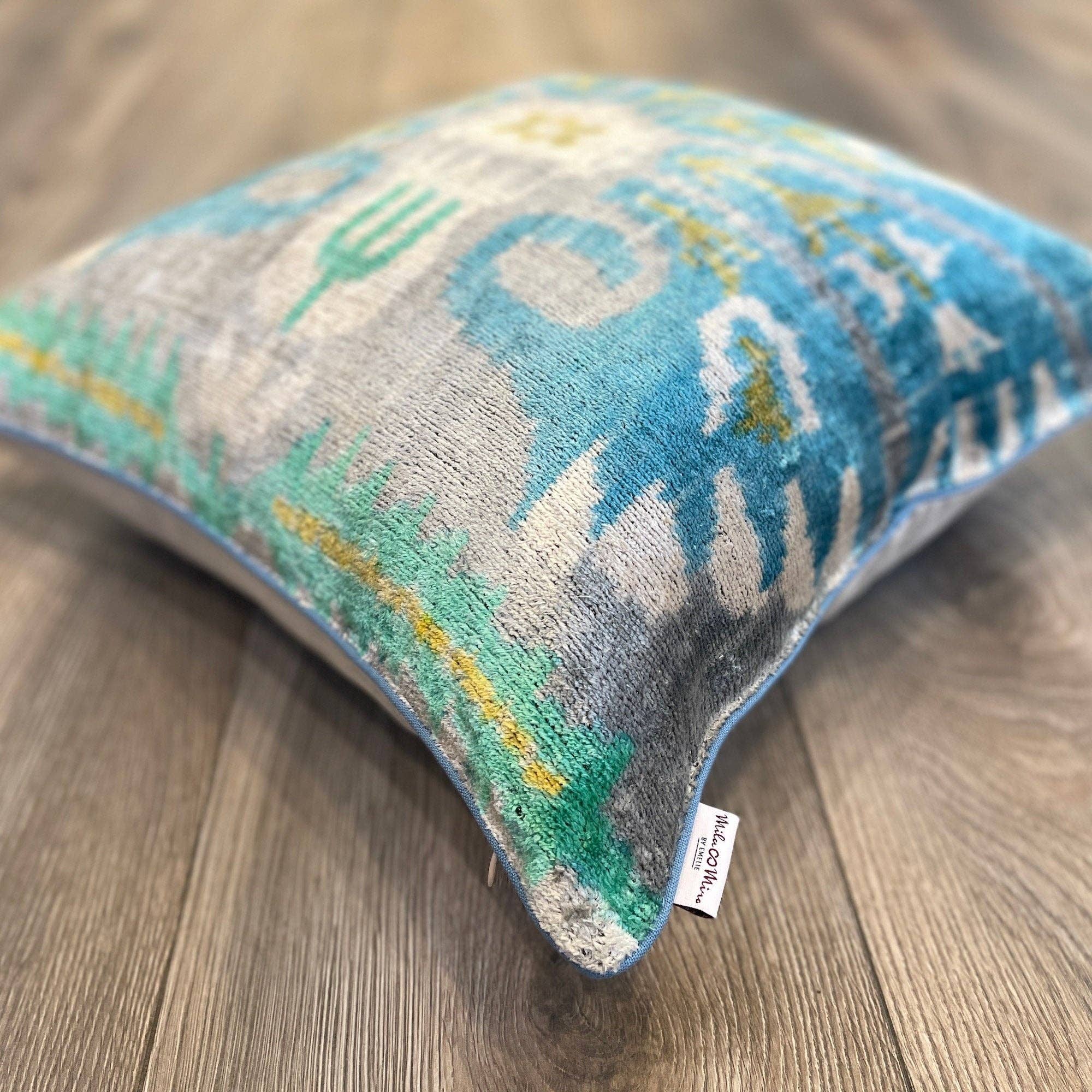 Velvet Ikat Cushion Bliss | Velvet Ikat Pillow Cover