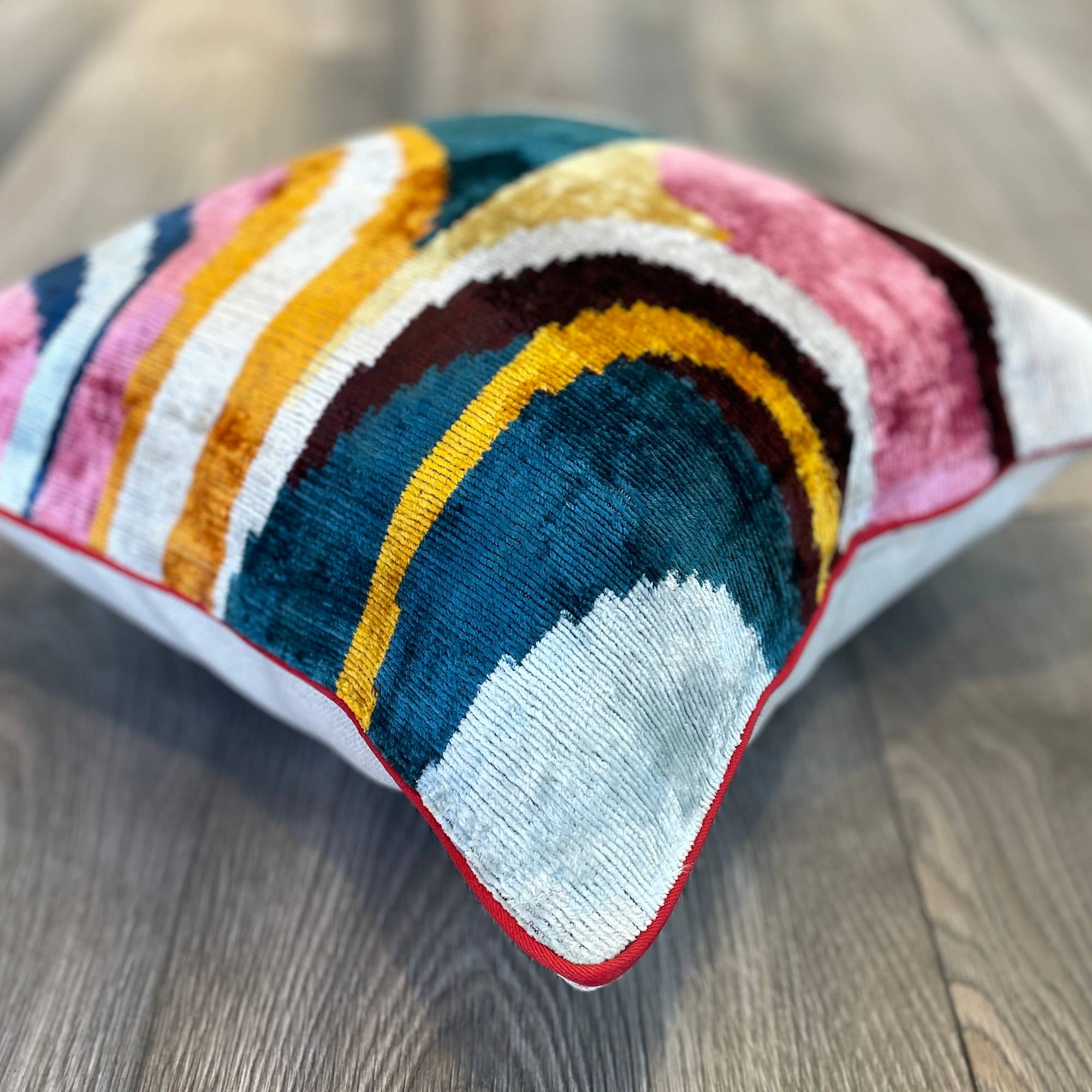 Velvet Ikat Cushion Picasso | Velvet Ikat Pillow Cover