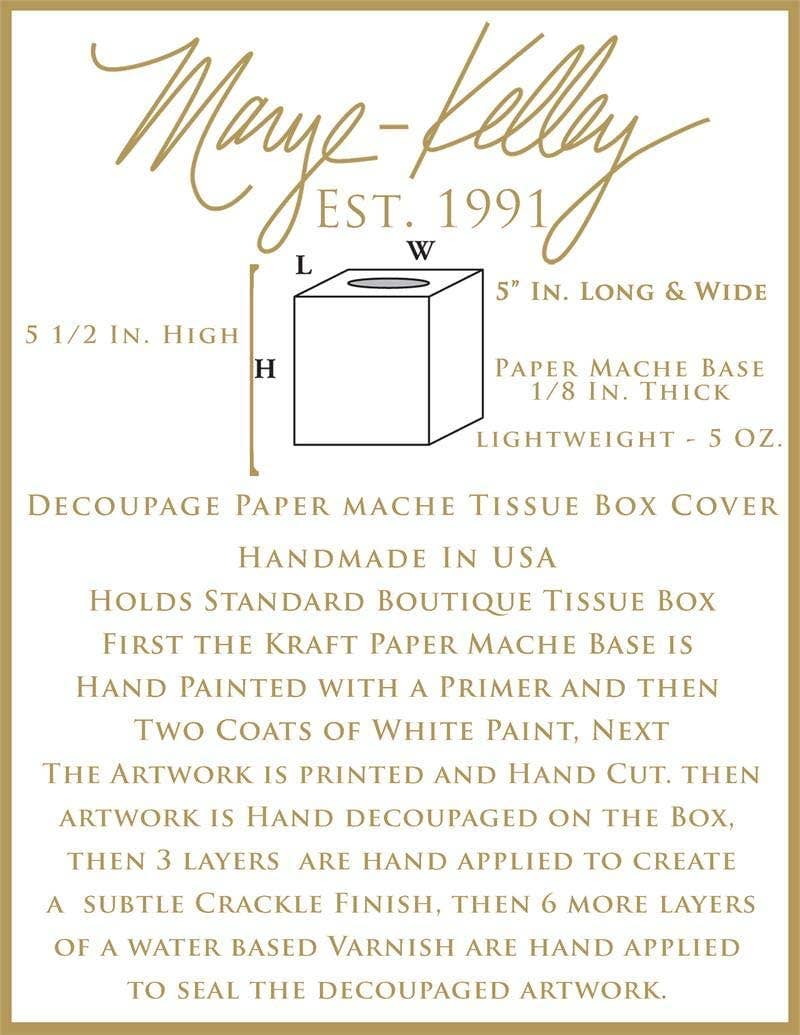 TB1201 Sage Provencial Print Tissue Box Cover