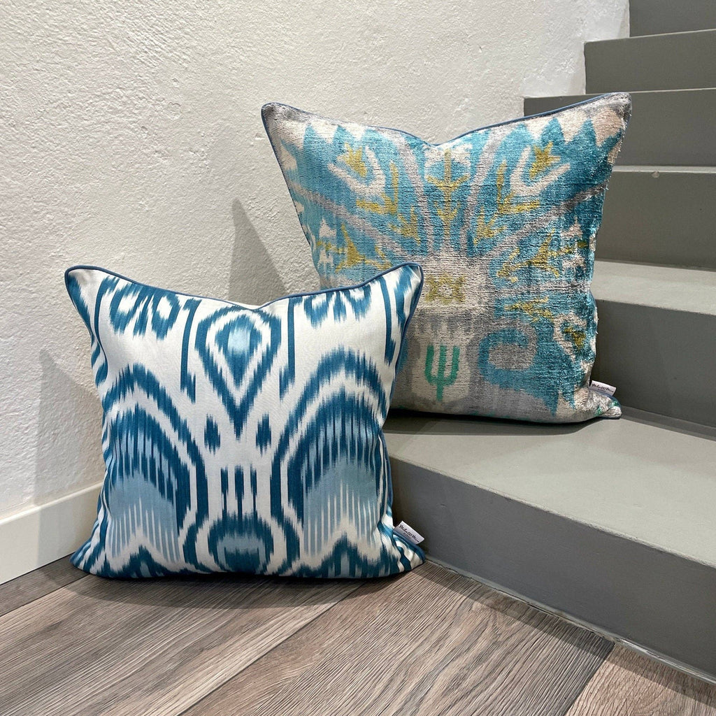 Velvet Ikat Cushion Bliss | Velvet Ikat Pillow Cover