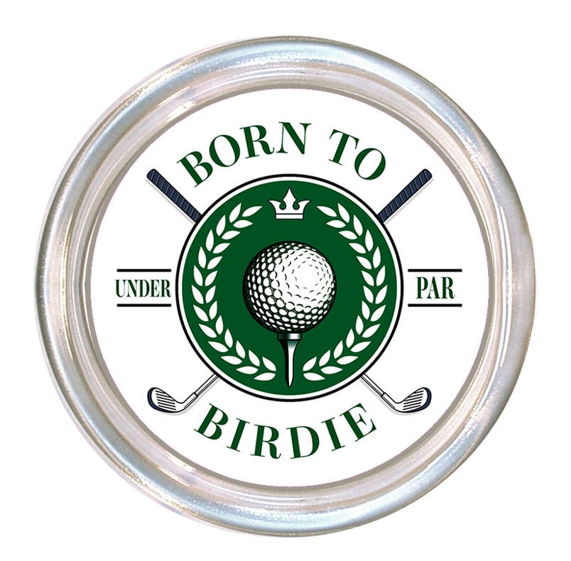 C7842-Born To Birdie Glass Coaster