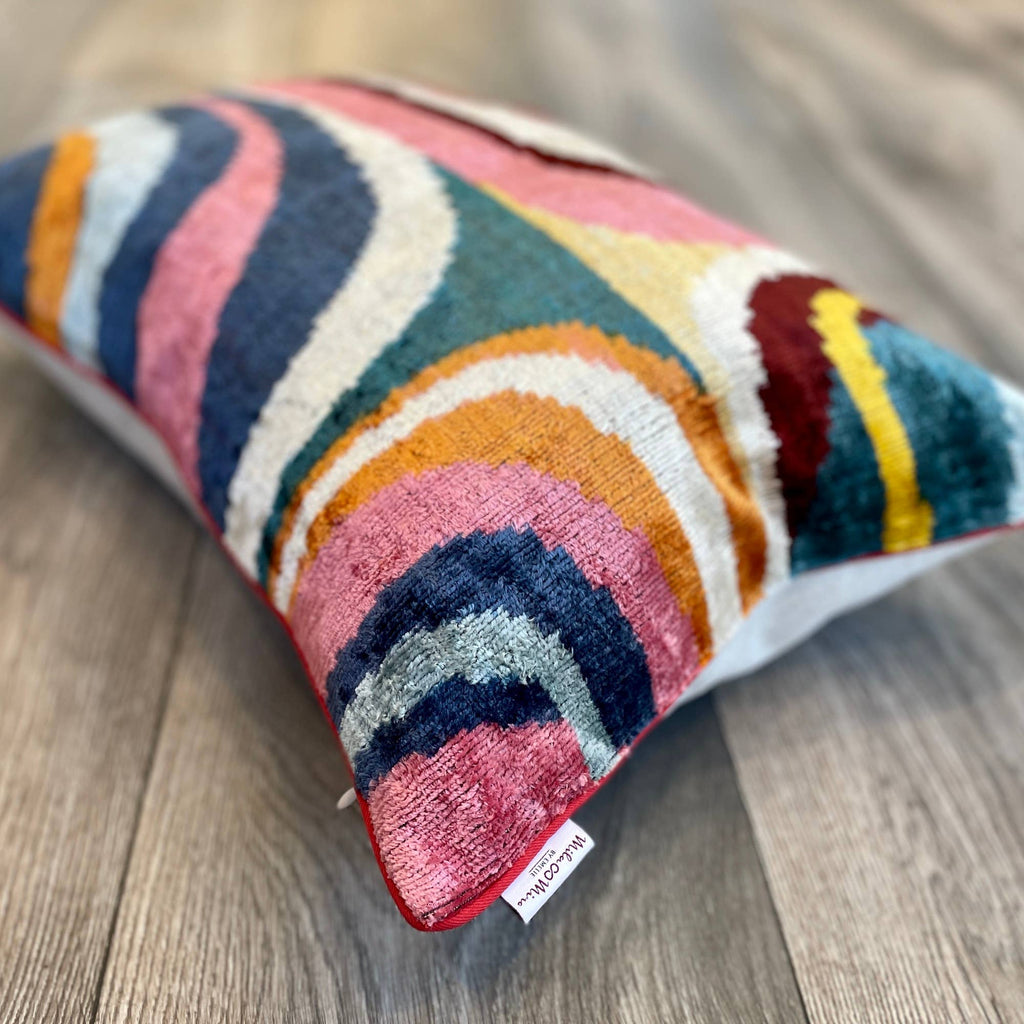 Velvet Ikat Cushion Picasso | Velvet Ikat Pillow Cover